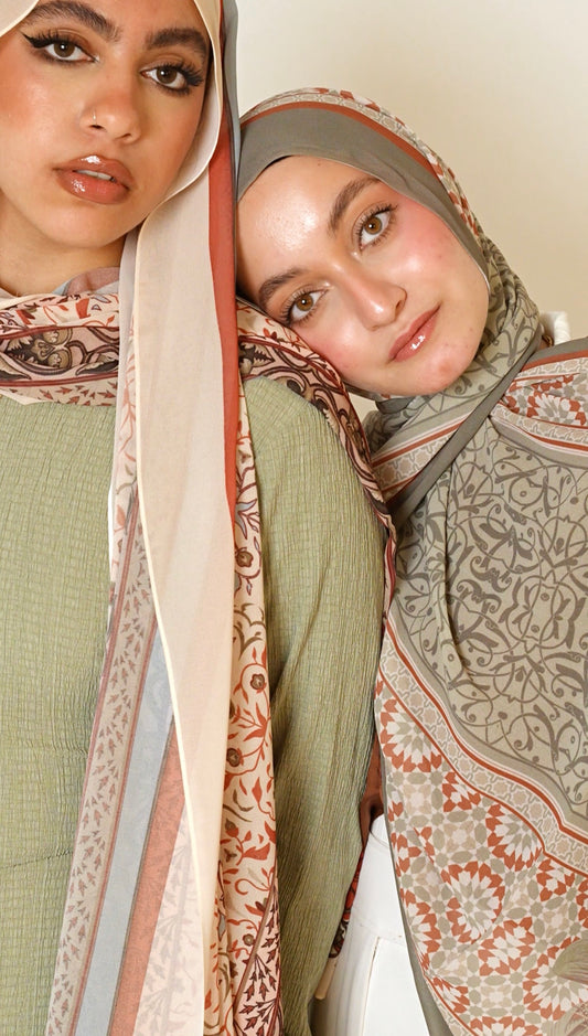 aquaflair chiffon scarf