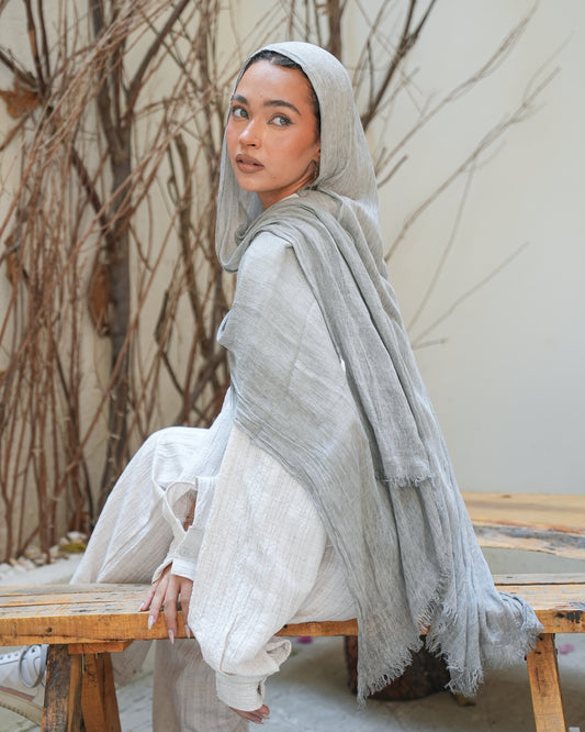 Ruffeld Cotton Light Grey