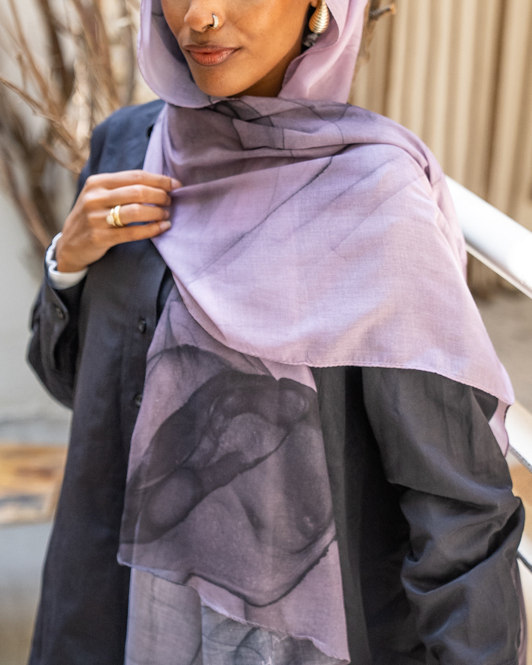 Rose Veil Modal Scarf