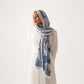 Clouds of Blue silk scarf