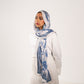 Clouds of Blue silk scarf