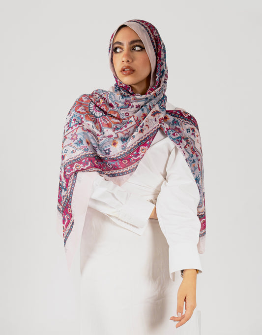 Majestic palm chiffon scarf