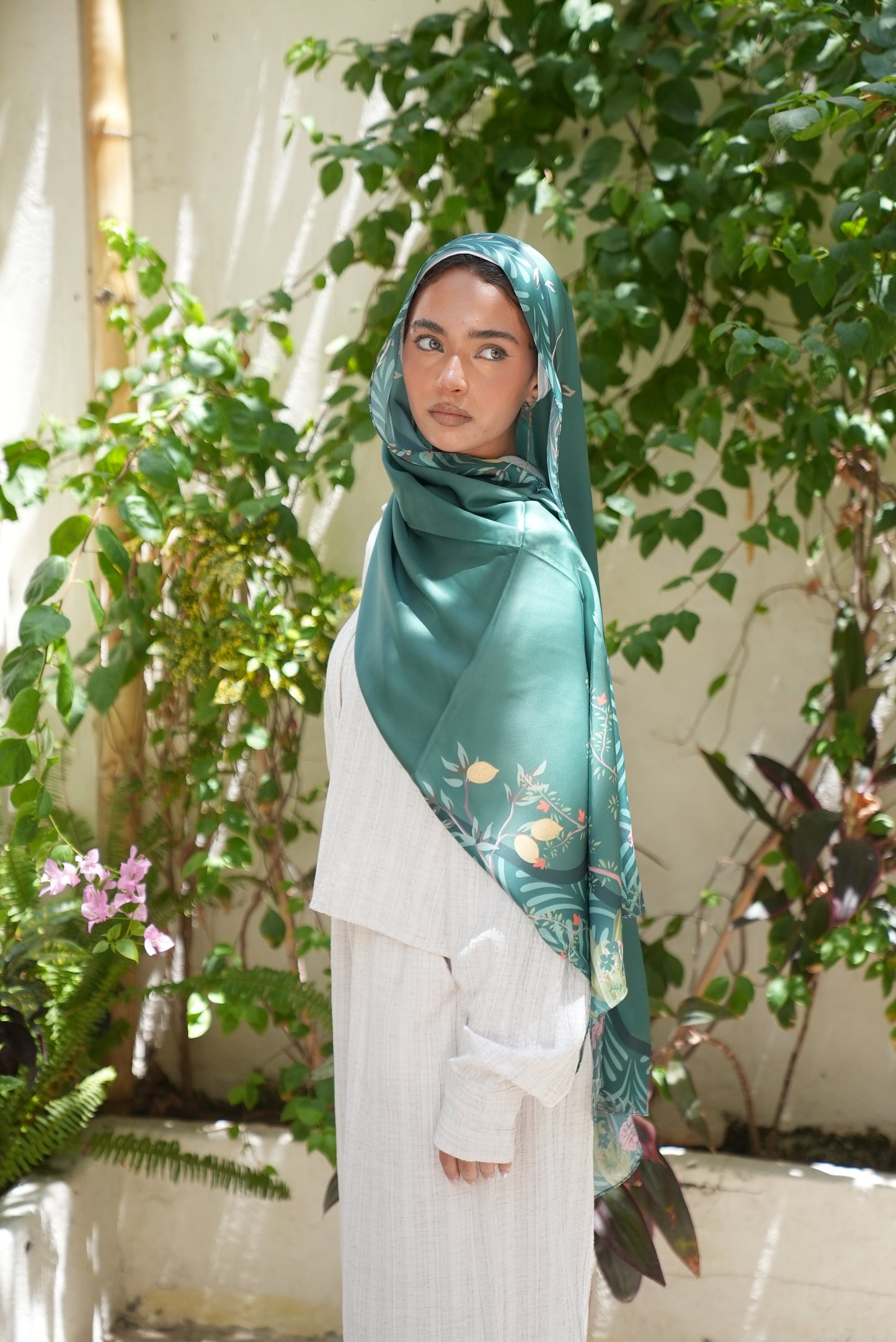 Emerald Eden Silk Scarf