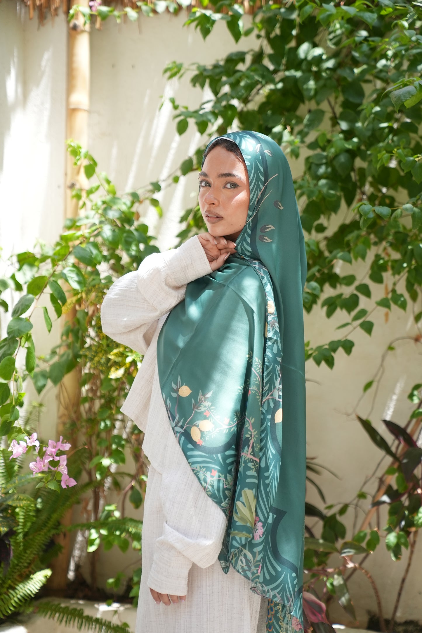 Emerald Eden Silk Scarf