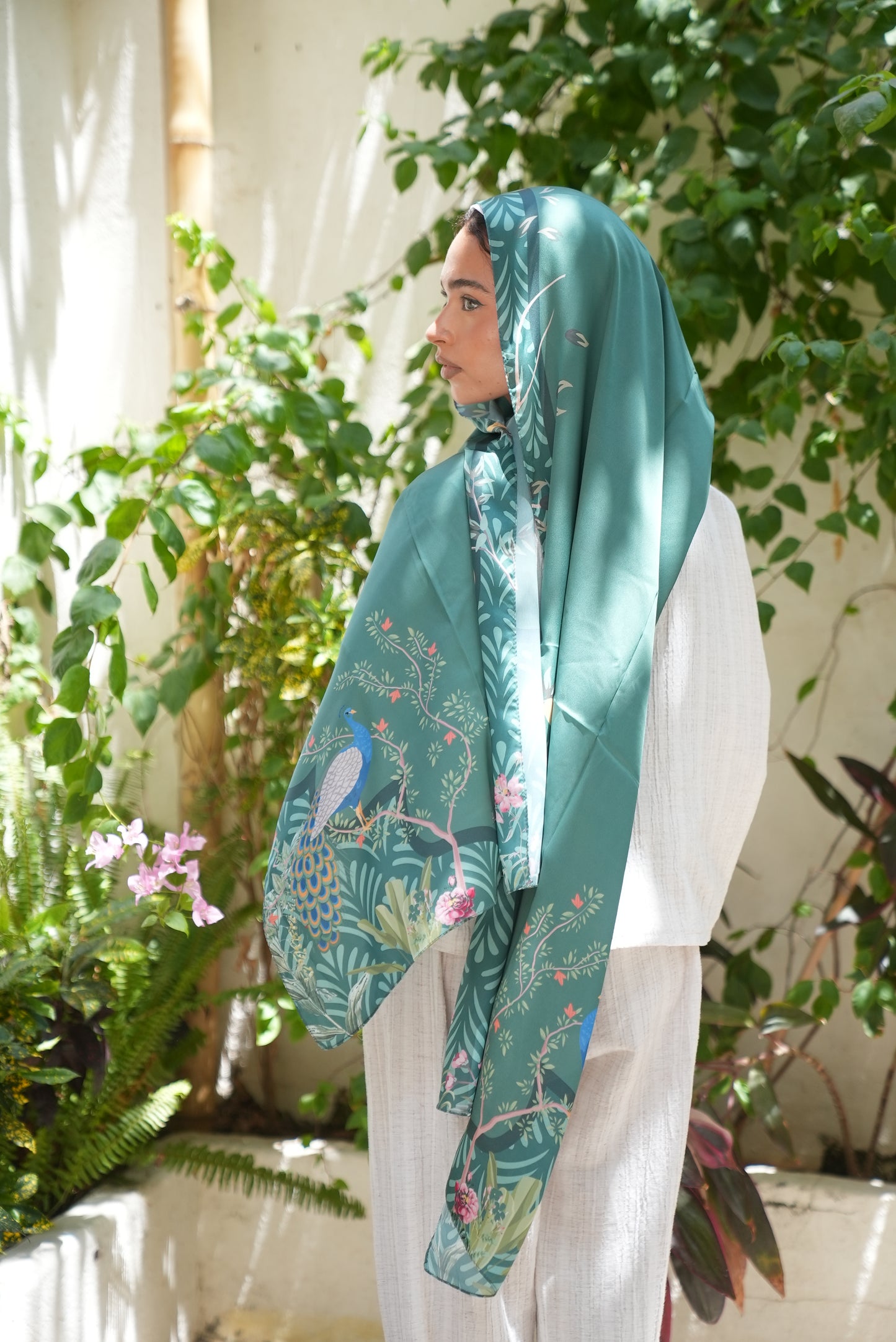 Emerald Eden Silk Scarf