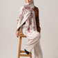 cream cocoa elegance silk scarf
