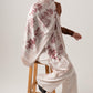 cream cocoa elegance silk scarf