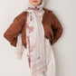 cream cocoa elegance silk scarf