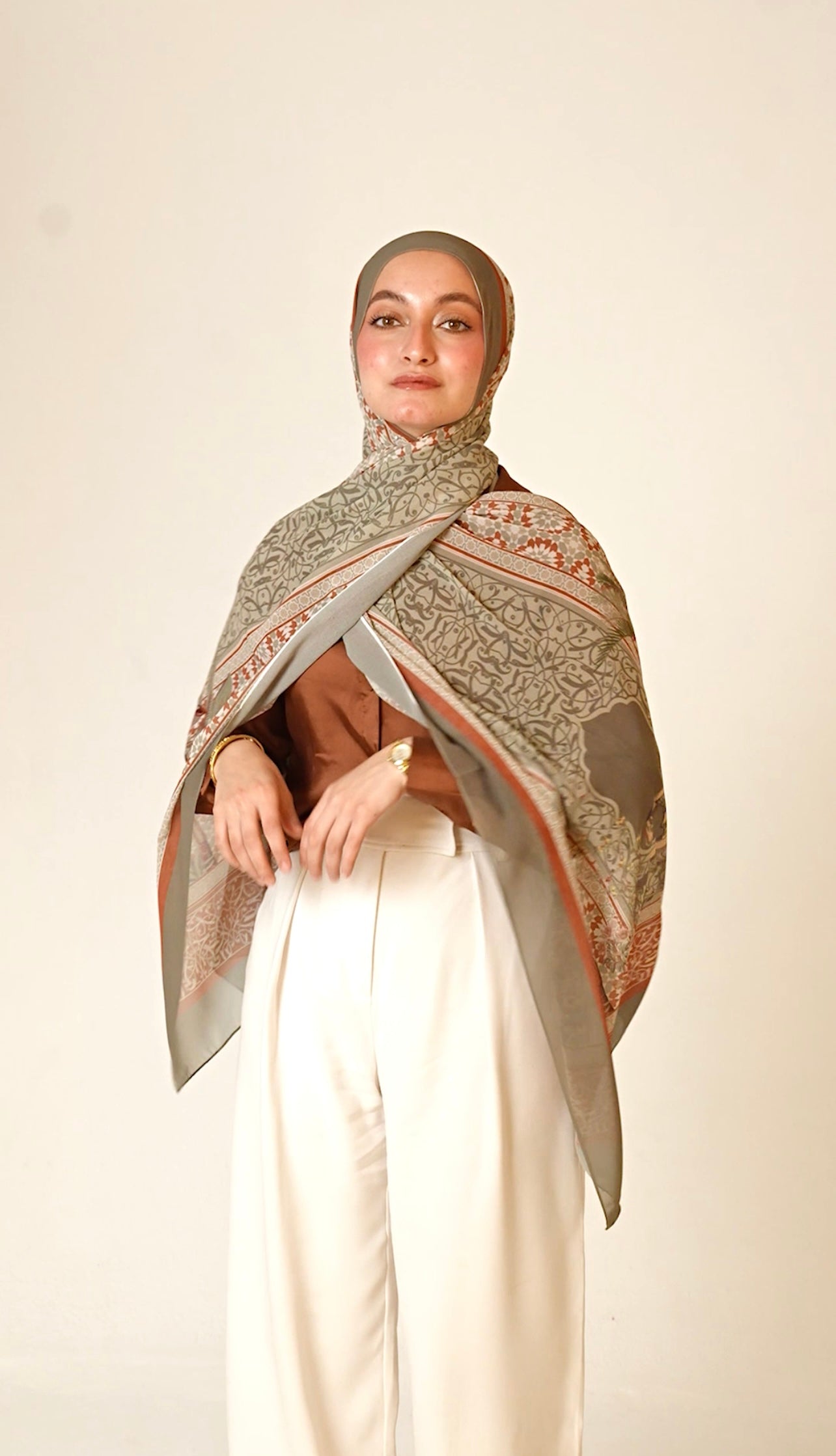 aquaflair chiffon scarf
