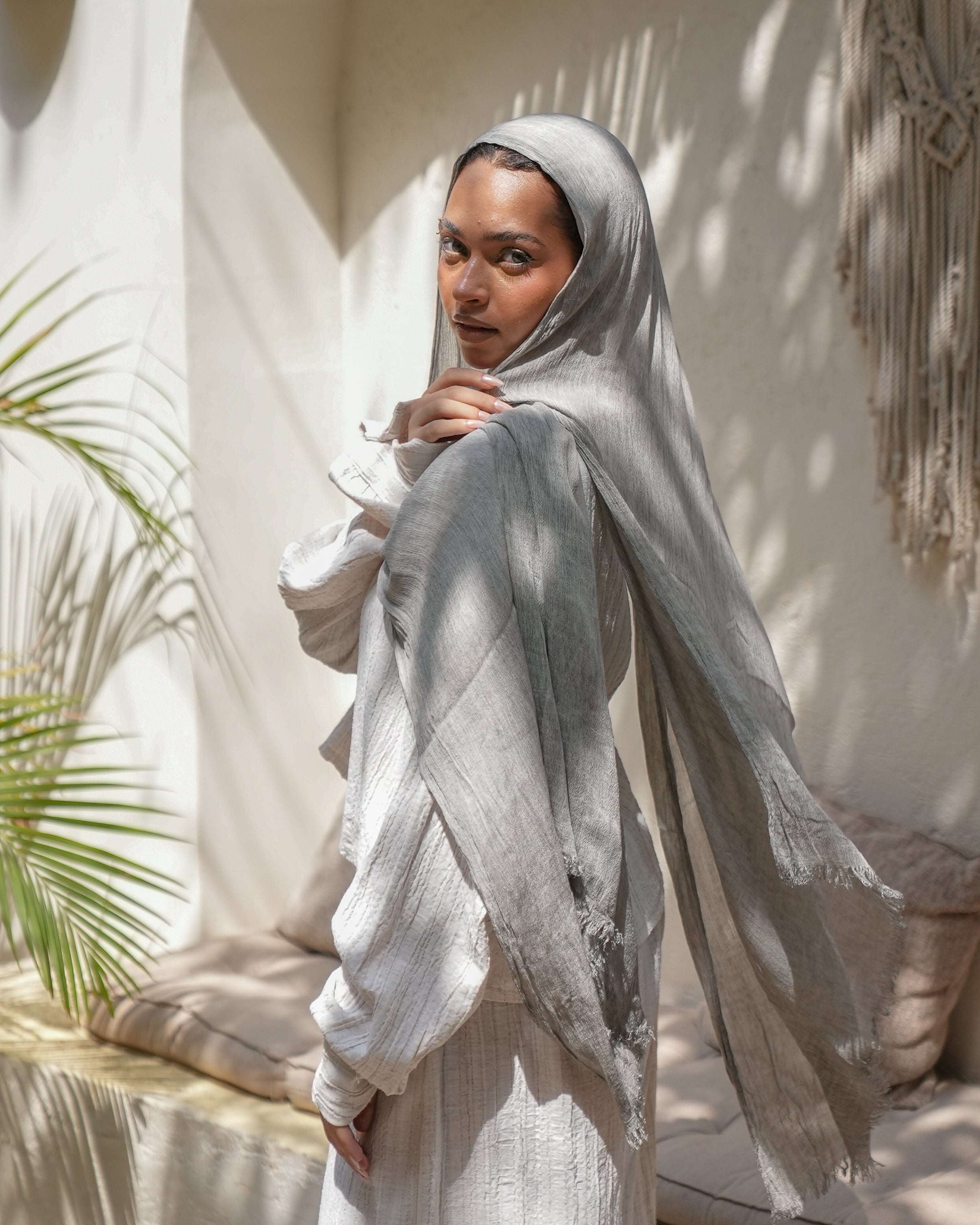 Ruffeld Cotton Light Grey