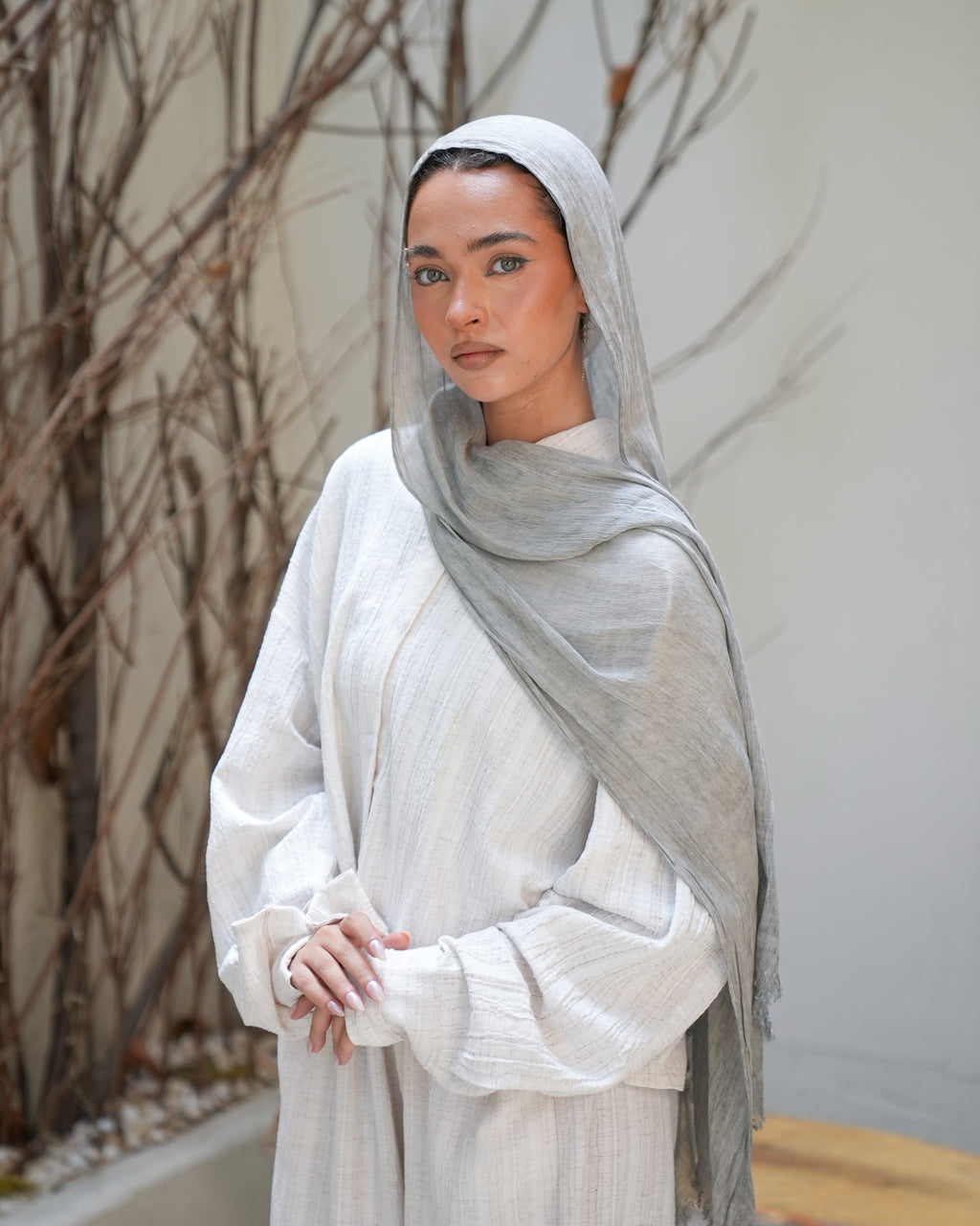 Ruffeld Cotton Light Grey