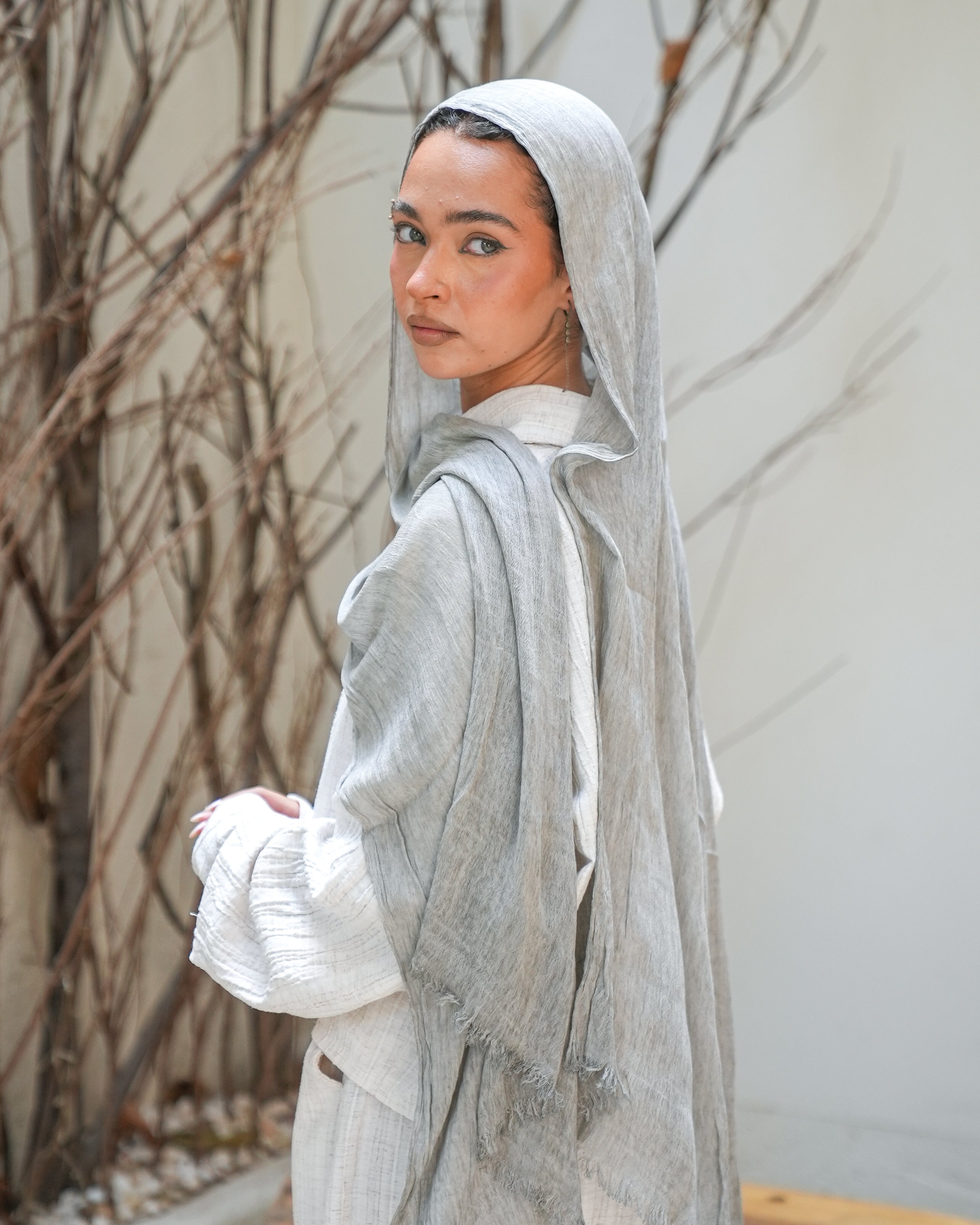Ruffeld Cotton Light Grey
