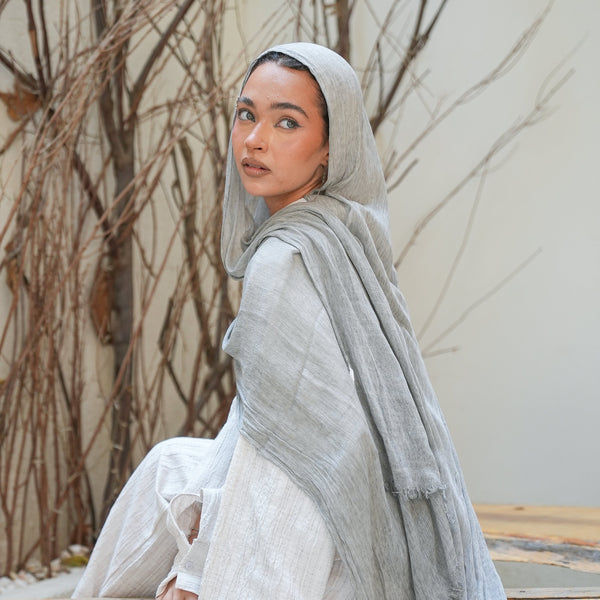 Ruffeld Cotton Light Grey
